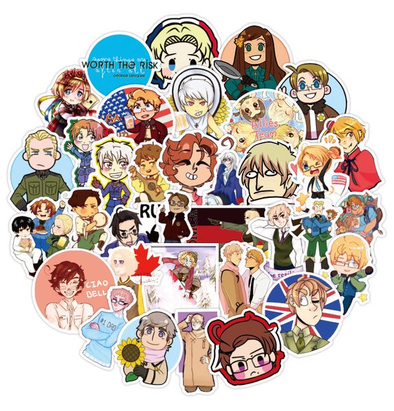 100 pcs skateboard sticker hetalia anime graffiti for car lappad bicycle motorcycle ps4 phone luggage fridge decal pvc guitar stickers
100 pcs skateboard sticker hetalia anime graffiti for car lappad bicycle motorcycle ps4 phone luggage fridge decal pvc guitar stickers