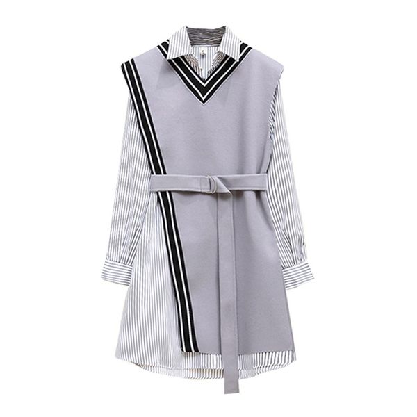 perhaps u women two pieces set striped shirt dress sash office lady asymmetrical elegant turn down collar mini short d0902, Gray
perhaps u women two pieces set striped shirt dress sash office lady asymmetrical elegant turn down collar mini short d0902, Gray
