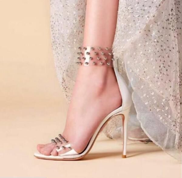 clear pvc rivets thin high heels gladiator sandals women peep toe transparent leather party casual shoes lady zipper cover heels, Black
clear pvc rivets thin high heels gladiator sandals women peep toe transparent leather party casual shoes lady zipper cover heels, Black
