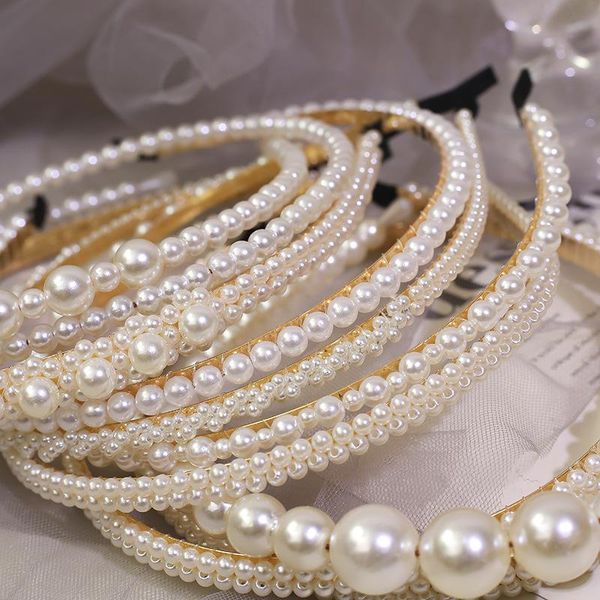elegant pearl headbands for women trendy fashion full pearls hairband fairy-style sweet hair band headwear ladies jewelry accessories, Silver
elegant pearl headbands for women trendy fashion full pearls hairband fairy-style sweet hair band headwear ladies jewelry accessories, Silver