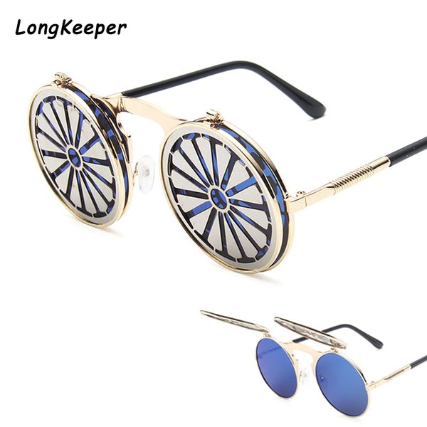 2020 retro steampunk sunglasses men women cool funny flip punk round sun glasses goggle clamshell tint lens sun glasses, White;black
2020 retro steampunk sunglasses men women cool funny flip punk round sun glasses goggle clamshell tint lens sun glasses, White;black