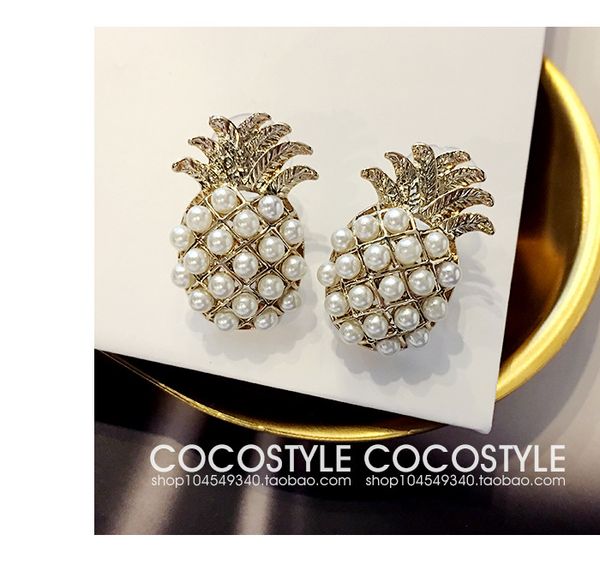 Summer Style 2017 Design Fashion Gold Color Pearl Cute Pineapple Stud Earrings For Women Girl Fruit Earrings Jewelry Gift
Summer Style 2017 Design Fashion Gold Color Pearl Cute Pineapple Stud Earrings For Women Girl Fruit Earrings Jewelry Gift