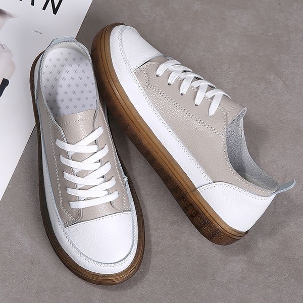 tilocow spring lace up leather women's shoes women mixed colors soft bottom sneakers woman sports flats footwear autumn shoes, Black
tilocow spring lace up leather women's shoes women mixed colors soft bottom sneakers woman sports flats footwear autumn shoes, Black