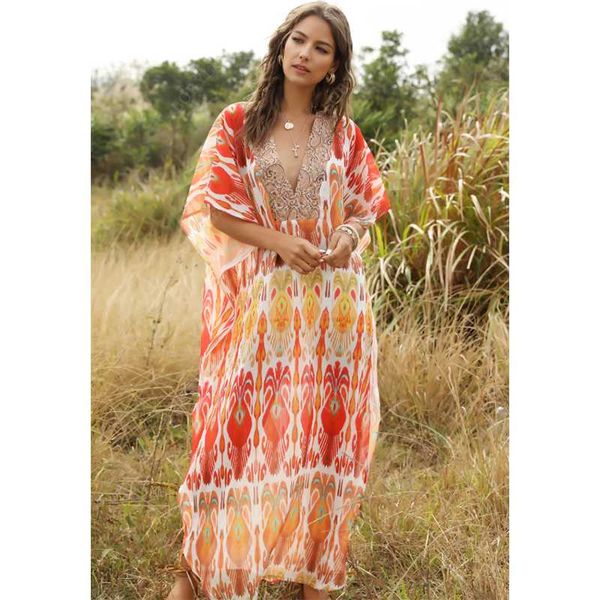 2020 bikini cover-ups boho deep v-neck summer beach dress chiffon tunic women plus size beach wear swim suit cover up a146, White;black
2020 bikini cover-ups boho deep v-neck summer beach dress chiffon tunic women plus size beach wear swim suit cover up a146, White;black