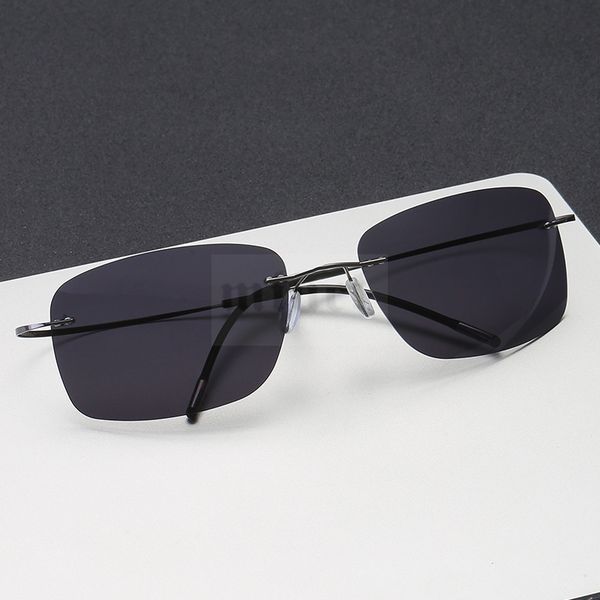 men rimless sunglasses titanium women brand designer sun glasses rectangle ultralight polarized sunglass with box fml, White;black
men rimless sunglasses titanium women brand designer sun glasses rectangle ultralight polarized sunglass with box fml, White;black