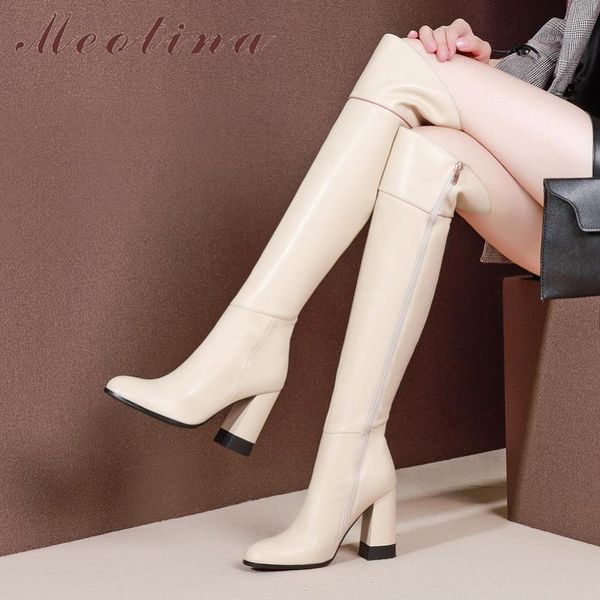 meotina winter over the knee boots women natural genuine leather thick high heel long boots zipper round toe shoes lady size 39, Black
meotina winter over the knee boots women natural genuine leather thick high heel long boots zipper round toe shoes lady size 39, Black