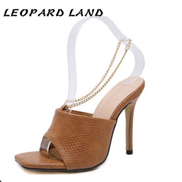 leopard land 2020 new pure color classic fish mouth metal chain thin heel slipper high heels sandals women women sandals, Black
leopard land 2020 new pure color classic fish mouth metal chain thin heel slipper high heels sandals women women sandals, Black