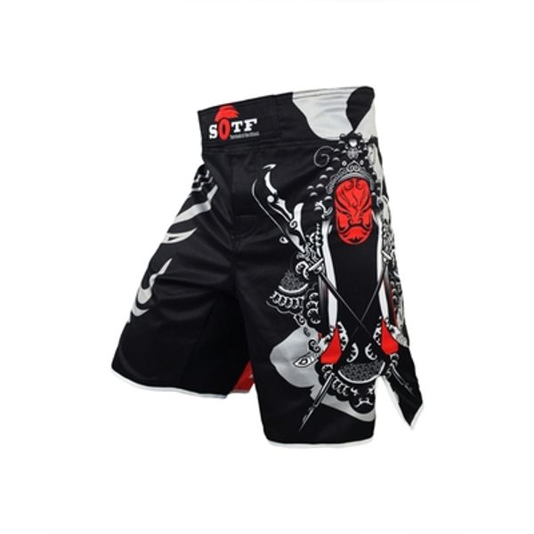 men's usa size peking opera face training muay thai shorts martial arts fighting boxing pants sweatpants, Blue 
men's usa size peking opera face training muay thai shorts martial arts fighting boxing pants sweatpants, Blue