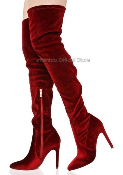 boots velvet stretch wine red apricot long gorgeous pointed toe over-the-knee thigh high party nightclub shoes, Black
boots velvet stretch wine red apricot long gorgeous pointed toe over-the-knee thigh high party nightclub shoes, Black