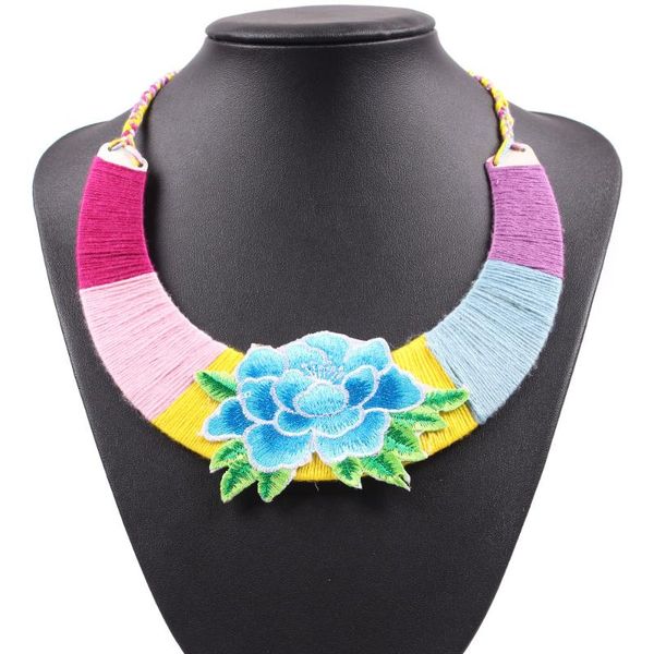new latest model rope chain string braided chinese flower choker necklace for women colorful jewelry for ladies, Golden;silver
new latest model rope chain string braided chinese flower choker necklace for women colorful jewelry for ladies, Golden;silver
