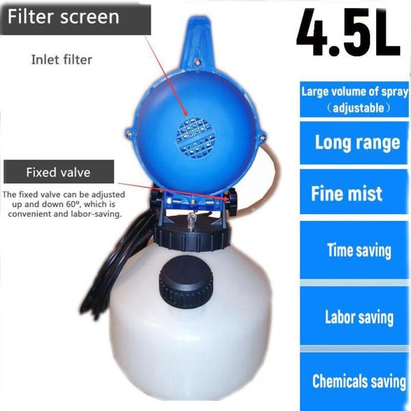 portable electric ulv fogger ultra-low volume atomizer sprayer fine mist blower pesticide nebulizer 4.5l nebulizer
portable electric ulv fogger ultra-low volume atomizer sprayer fine mist blower pesticide nebulizer 4.5l nebulizer