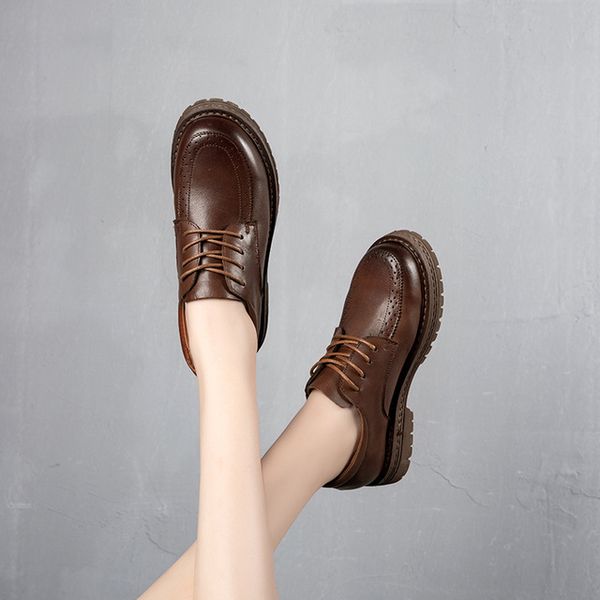 genuine leather women's shoes 2020 new retro british style feminine shoes round toe square casual comfortable ladies boots, Black
genuine leather women's shoes 2020 new retro british style feminine shoes round toe square casual comfortable ladies boots, Black