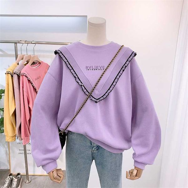 2020 korean soft cotton sweatshirt women simple solid casual pullover coat female comfortable loose basic sweatshirts purple, Black
2020 korean soft cotton sweatshirt women simple solid casual pullover coat female comfortable loose basic sweatshirts purple, Black