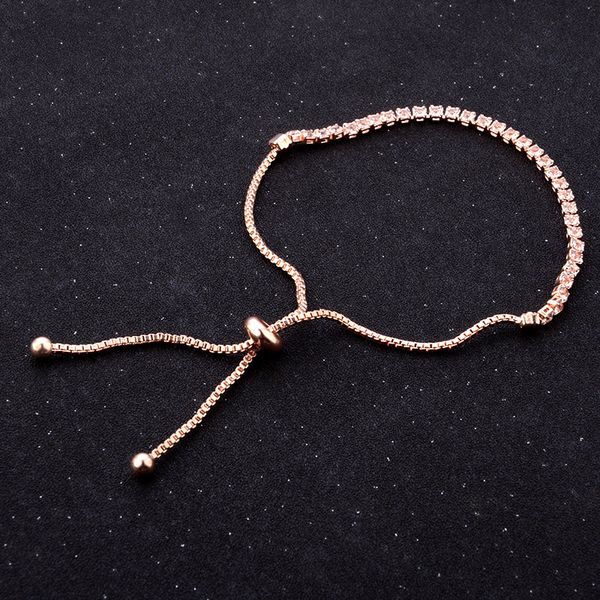 elegant rose gold silver color bracelets for women crystal rhinestone beaded bracelet friend gift adjustable jewelry, Black
elegant rose gold silver color bracelets for women crystal rhinestone beaded bracelet friend gift adjustable jewelry, Black