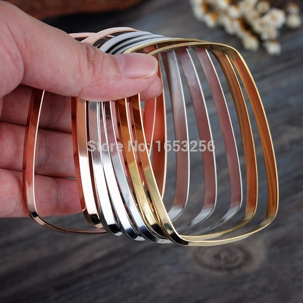 7pcs/set new 98g stainless steel 3 colour square bangle women lady xmas / birthday gifts jewelry 70*55*6mm, Black
7pcs/set new 98g stainless steel 3 colour square bangle women lady xmas / birthday gifts jewelry 70*55*6mm, Black