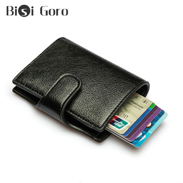 bisi goro button men wallets business organizer wallets pu leather metal aluminum holder id holder, Red;black
bisi goro button men wallets business organizer wallets pu leather metal aluminum holder id holder, Red;black