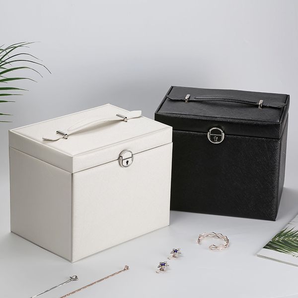 26.5*23*19.8cm spot large-capacity jewlery box five-layer leather makeup storage box jewelry multi-layer ornament storage, Pink;blue
26.5*23*19.8cm spot large-capacity jewlery box five-layer leather makeup storage box jewelry multi-layer ornament storage, Pink;blue
