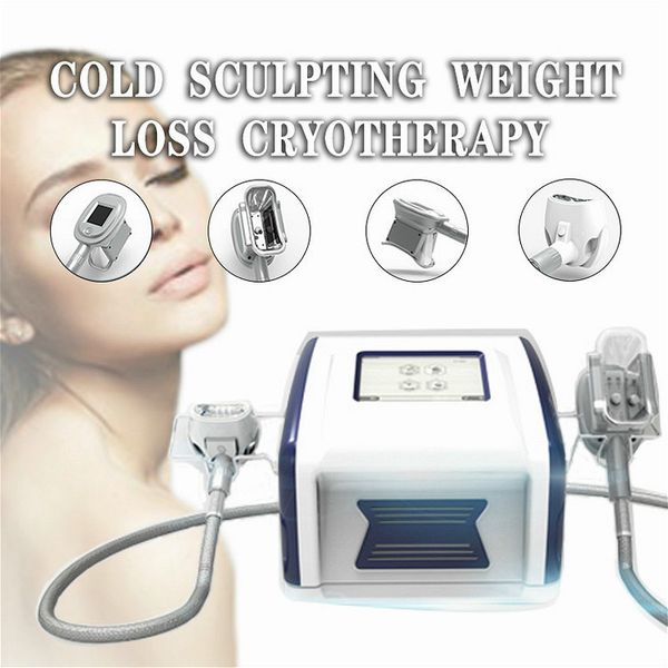 4 cryo handle e fat cryolipolysis fat ing cryo shape cool body sculpting vacuum body shape machine 360° double chin handle, Black;white