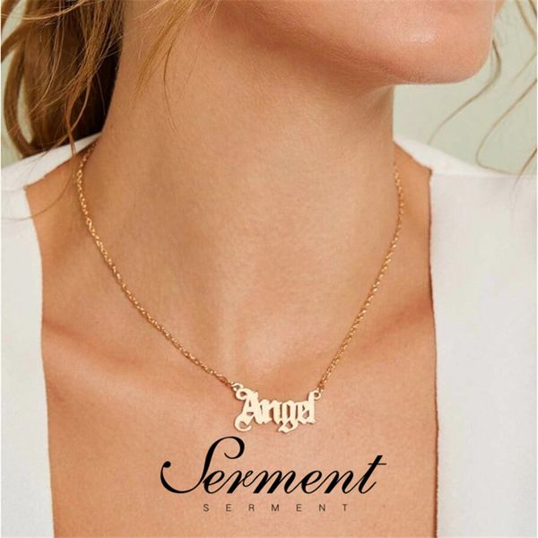 serment 2020 letter angel necklace gilded color fashion jewelry creative retro necklace woman simple clavicle chain, Silver
serment 2020 letter angel necklace gilded color fashion jewelry creative retro necklace woman simple clavicle chain, Silver