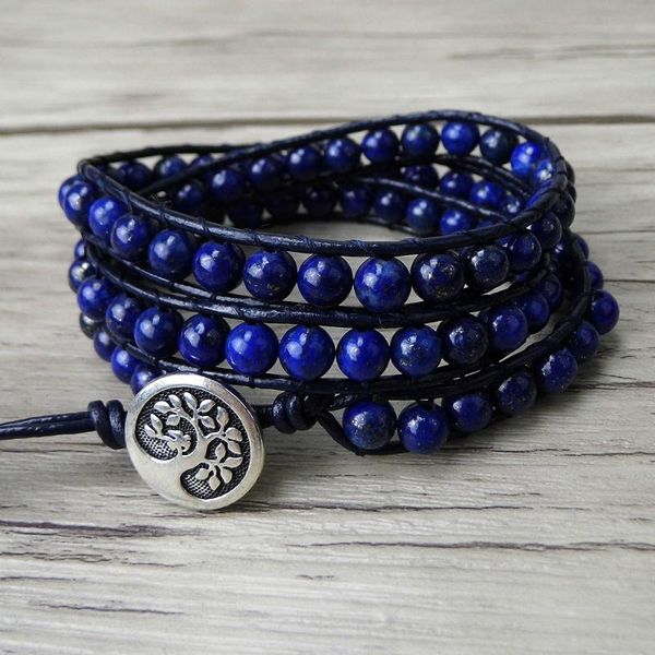 navy blue beads bracelet boho leather wrap beads bracelet blue lapis lazuli yoga jewelry natural stone, Golden;silver
navy blue beads bracelet boho leather wrap beads bracelet blue lapis lazuli yoga jewelry natural stone, Golden;silver