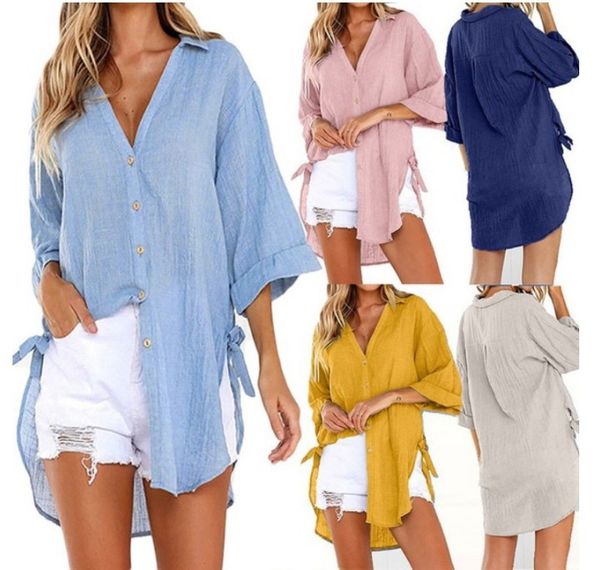 женщины tops и кнопки блузы с длинным рукавом туники рубашки сними повседневный asymmetric blusas chemise mujer 2019 plus size, White
женщины tops и кнопки блузы с длинным рукавом туники рубашки сними повседневный asymmetric blusas chemise mujer 2019 plus size, White