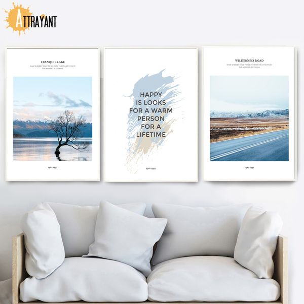 lake tree highway quotes landscape wall art canvas painting nordic posters and prints wall pictures for living room home decor
lake tree highway quotes landscape wall art canvas painting nordic posters and prints wall pictures for living room home decor