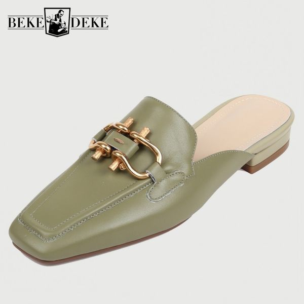 fashion women square toe slip on loafers slides genuine leather sandals casual new metal designer shoes ladies slipper sandals, Black
fashion women square toe slip on loafers slides genuine leather sandals casual new metal designer shoes ladies slipper sandals, Black