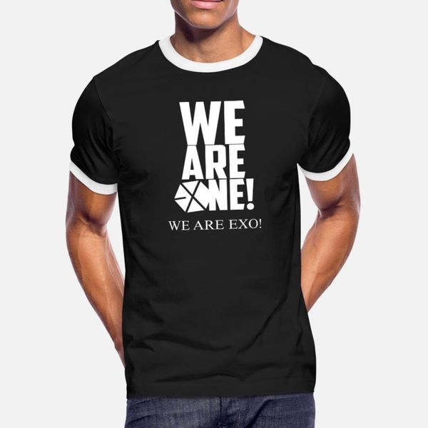 we are one t shirt men character cotton o-neck homme interesting fashion summer pattern shirt