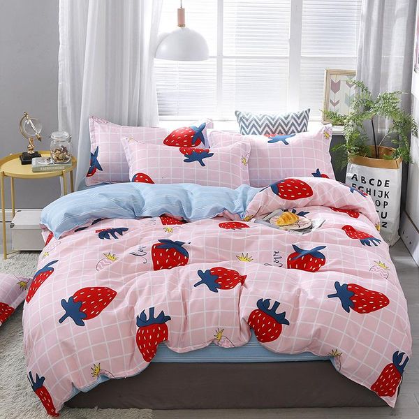 strawberry print kid bed cover set lattice stripe duvet cover child bed sheets and pillowcases comforter bedding set 61038
strawberry print kid bed cover set lattice stripe duvet cover child bed sheets and pillowcases comforter bedding set 61038