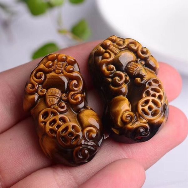 Natural tiger-eye stone three-money *** spare parts double-hole Tiger-Eye Stone *** can be accessories accessories made into esUG3
Natural tiger-eye stone three-money *** spare parts double-hole Tiger-Eye Stone *** can be accessories accessories made into esUG3