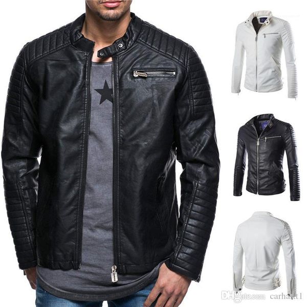 zipper faux lesther fashion slim casual apperal mens summer designer leather coats stand collar long sleeve, Black
zipper faux lesther fashion slim casual apperal mens summer designer leather coats stand collar long sleeve, Black