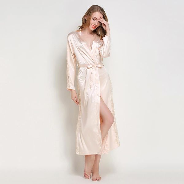 women's sleepwear dossni women dress silk satin kimono robes nightgown female long sleeve pajamas lounge lace nightwear bridesmaid wedd, Black;red
women's sleepwear dossni women dress silk satin kimono robes nightgown female long sleeve pajamas lounge lace nightwear bridesmaid wedd, Black;red