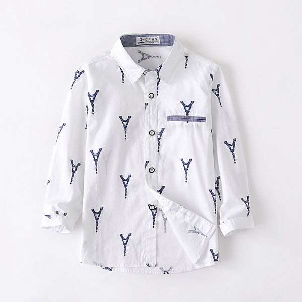 2020 spring summer cotton full sleeve fashion printing boys shirt 4t-12t casual kid clothes, White;black
2020 spring summer cotton full sleeve fashion printing boys shirt 4t-12t casual kid clothes, White;black