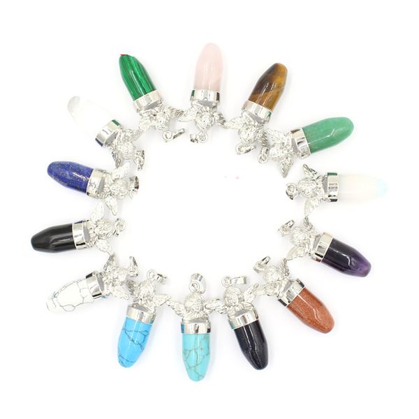 qimoshi natural stone bullet pendant necklace silver alloy feminine charm small point cone jewelry birthday gift for women men girl boy
qimoshi natural stone bullet pendant necklace silver alloy feminine charm small point cone jewelry birthday gift for women men girl boy