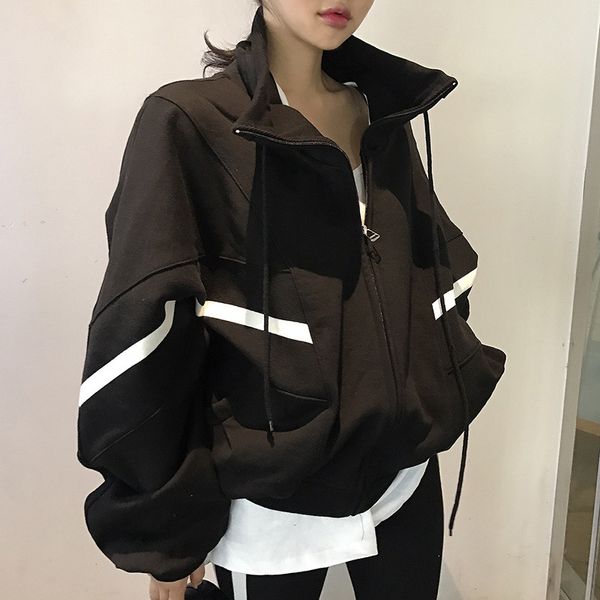 casaco jaqueta feminina inverno jaqueta feminina spring 2020 new colorblock drawstring collar loose student sweatshirt coat, Black;brown
casaco jaqueta feminina inverno jaqueta feminina spring 2020 new colorblock drawstring collar loose student sweatshirt coat, Black;brown