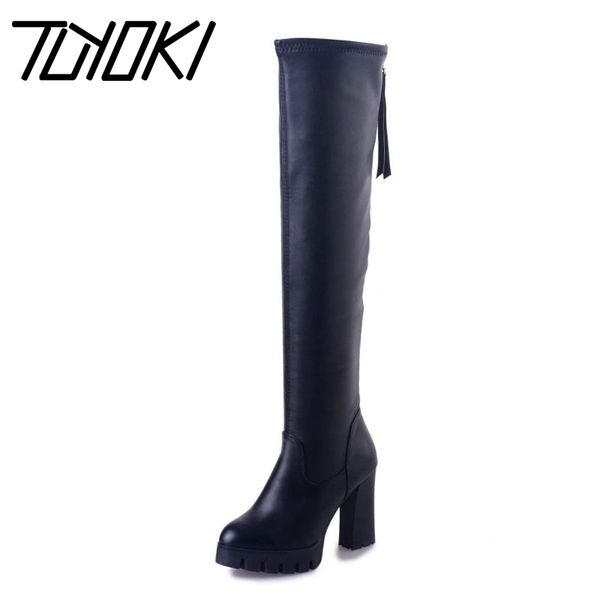 boots tuyoki platform winter over the knee high heels quality round toe zipper daily shoes women footwear size 35-39, Black
boots tuyoki platform winter over the knee high heels quality round toe zipper daily shoes women footwear size 35-39, Black