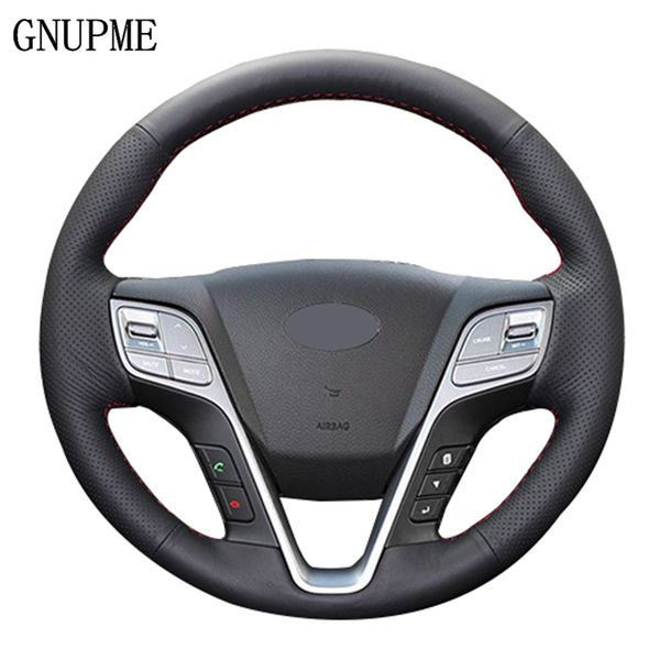 gnupme diy hand-stitched soft artificial leather black car steering wheel cover for santa fe 2013 grand ix45
gnupme diy hand-stitched soft artificial leather black car steering wheel cover for santa fe 2013 grand ix45