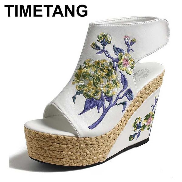 timetang 2020embroidered wedge women sandals platform summer shoes peep toe vintage high heels sole lady pumps, Black
timetang 2020embroidered wedge women sandals platform summer shoes peep toe vintage high heels sole lady pumps, Black