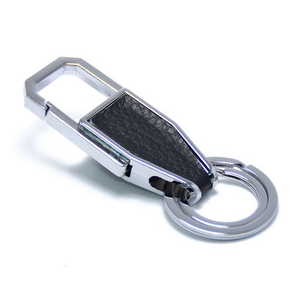 2019 new fashion jewelry alloy metal keychain men's black leather simple buckle car promotion gifts leather metal key chain, Silver
2019 new fashion jewelry alloy metal keychain men's black leather simple buckle car promotion gifts leather metal key chain, Silver