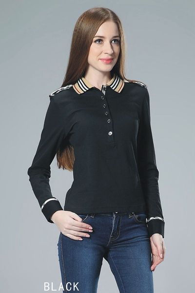womens 2019 luxury designer clothes pure color shirt cuff design brand womens designer t shirts long sleeves striped collar, White
womens 2019 luxury designer clothes pure color shirt cuff design brand womens designer t shirts long sleeves striped collar, White