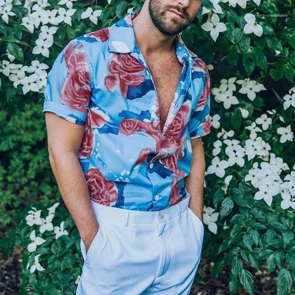 blue color casual shirts mens lapel neck short sleeve floral printed mens designer shirts fashion, White;black
blue color casual shirts mens lapel neck short sleeve floral printed mens designer shirts fashion, White;black