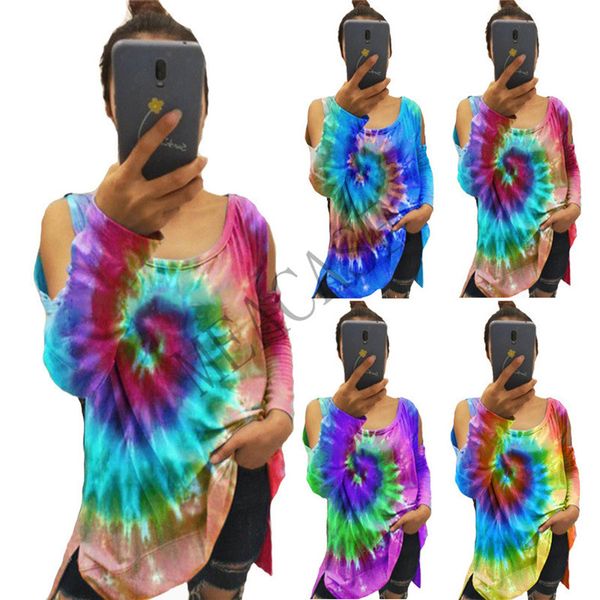 2020 women tie-dye print long sleeve t shirt sweater autumn winter all-match casual strapless loose sports hoodies women clothing d81103, White
2020 women tie-dye print long sleeve t shirt sweater autumn winter all-match casual strapless loose sports hoodies women clothing d81103, White