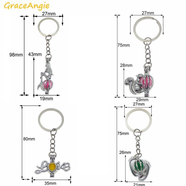 graceangie 1pc shiny silver color pearl bead cage locket mermaid squirrel hollow pendant key chain hanging accessory keychain
graceangie 1pc shiny silver color pearl bead cage locket mermaid squirrel hollow pendant key chain hanging accessory keychain