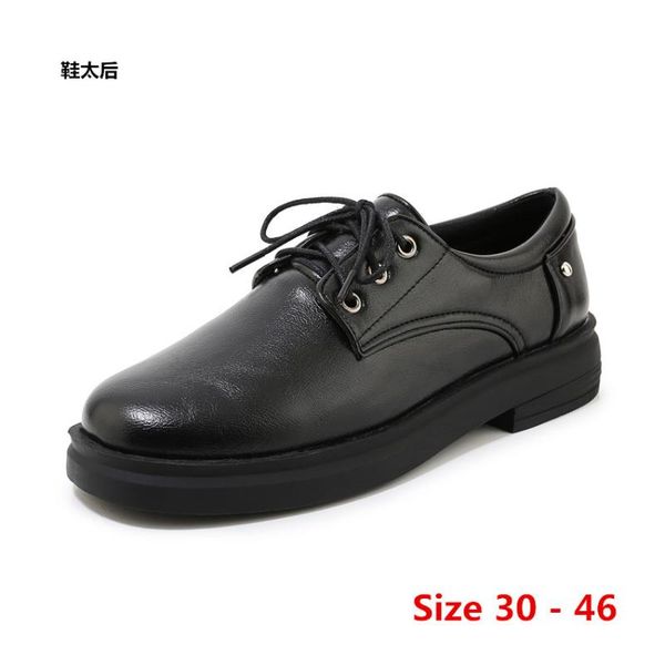 dress shoes ladies pumps square low mid heels woman casual leather lace up office women small big size 30 - 46, Black
dress shoes ladies pumps square low mid heels woman casual leather lace up office women small big size 30 - 46, Black