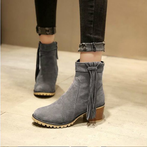 women ankle boots chaussure booties plus size chunky mid med heels autumn plus size warm shoes woman zapatos mujer sapato d1790, Black
women ankle boots chaussure booties plus size chunky mid med heels autumn plus size warm shoes woman zapatos mujer sapato d1790, Black