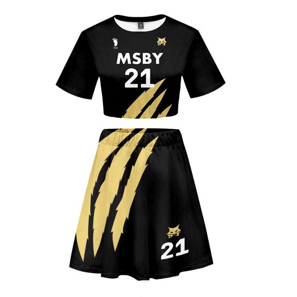 haikyuu msby black jackals vs schweiden adlers cosplay 3d navel short sleeve t-shirt+skirts set women piece pullover print, Gray
haikyuu msby black jackals vs schweiden adlers cosplay 3d navel short sleeve t-shirt+skirts set women piece pullover print, Gray