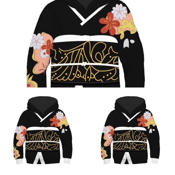 2020 new ghost blade cos 3d children's cosplay 2020 new ghost blade cos 3d cartoon children's sweater cosplay cartoon sweater vxsf, Black