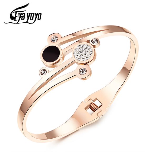 eyeyoyo zircon for women rose gold metal fashion girlfriend gift, Black
eyeyoyo zircon for women rose gold metal fashion girlfriend gift, Black