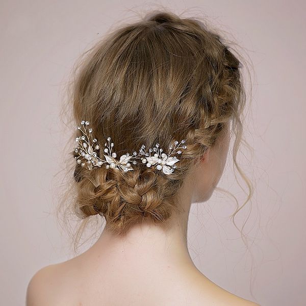 hair clips & barrettes handmade leaf silver color bridal accessories pins 3 pieces crystal wedding tiara pearl jewelry women headpiece, Golden;silver
hair clips & barrettes handmade leaf silver color bridal accessories pins 3 pieces crystal wedding tiara pearl jewelry women headpiece, Golden;silver