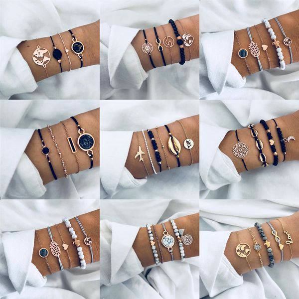 modyle bohemian black beads chain bracelets bangles for women fashion heart map moon gold color chain bracelets set jewelry gift
modyle bohemian black beads chain bracelets bangles for women fashion heart map moon gold color chain bracelets set jewelry gift
